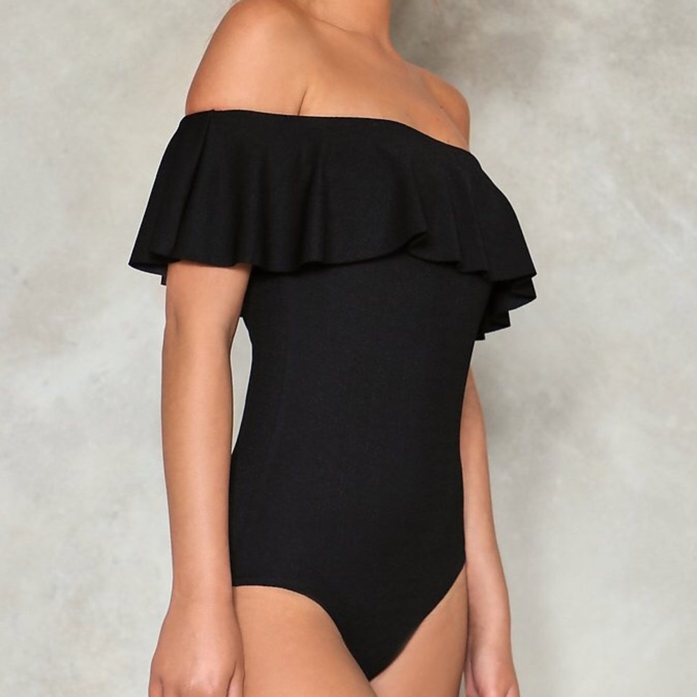 Black Off The Shoulder BodySuit